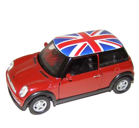 Welly Mini Cooper UK střecha 1:34