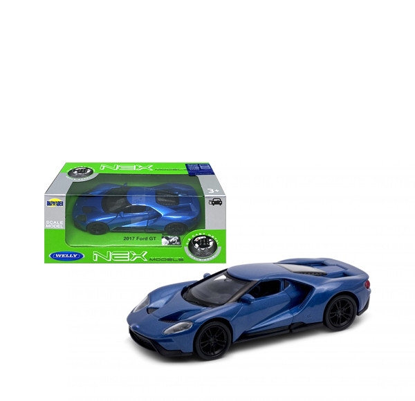 Auto 1:34 Welly 2017 Ford GT modrý