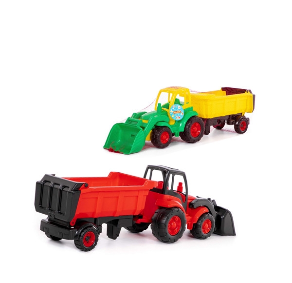 Polesie Traktor s návěsem a radlicí
