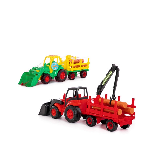 Polesie Traktor s přívěsem a radlicí