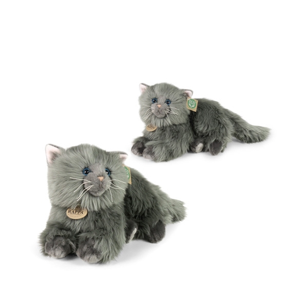 Kočka perská šedá plyšová 26 cm