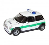 Auto 1:34 Welly Mini Cooper Polizei zele