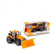 Traktor Progress s přední radlicí oranžo